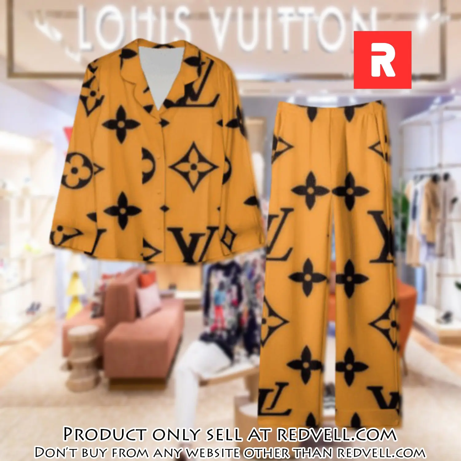 Trending luxury lv satin pajama set pjs1086 rv5534921